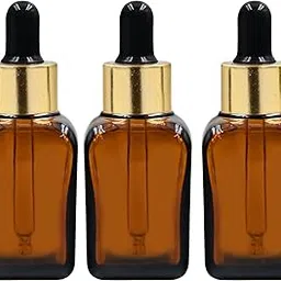 Happy Packaging 50ML Amber Square Empty Glass Bottle | Glass Dropper | Gold Sleeve | Silcon Black Teat | Refillable | Leak Proof For Essential Oils | DIY Perfumes | DIY serums (24)-picture-36