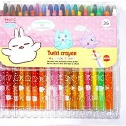 PROBABE 36 Piece Twist Crayon Marker Pen Set for Kids – Smooth, Vibrant, Non-Toxic, Easy Grip, Washable, Cute Animal Design School Art Supplies, and Gifting – Safe for Toddlers and Children-picture-56
