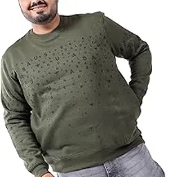 hardsoda by The Indian Garage Co Men Plus Size Regular Fit Graphic Print Sweatshirt-picture-31