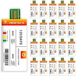 Freshliance Temperature Data Logger Recorder, Disposable USB Temperature Loggers Cover 120 Days, High Accuracy 20000 Points with PDF CSV Reports, for Fresh Transportation Fresh Tag 1E, 20packs-picture-25