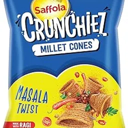 Saffola Crunchiez Ragi Chips Masala Twist 70 grams, Tasty and Healthy Snacks-picture-20