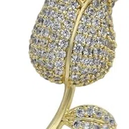 the opal jewels Bouquets Of Bling Brooch Pin | 18k Gold Plated | Trendy, Lightweight & Comfortable | Stylish & Tarnish-Resistant | Qty : 1pc-picture-44