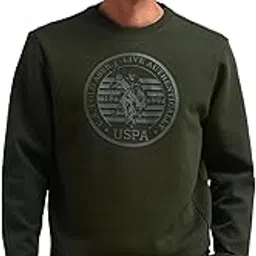 u.s. polo assn. denim co. Men's Olive Printed Crew Neck Long Sleeve Casual Cotton Regular Fit Sweatshirt-picture-43