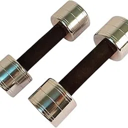 YS Chrome Steel Dumbbells, Foam Grip Handle, Set of 2(1kgx2)-picture-54