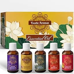 Exotic Aromas Essential Oil - Lavender Oil, Sandalwood Oil, Jasmine Oil, Rose Oil, Ylang Ylang Oil (Pack of 5)-image-3