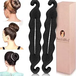DazzleDiva Hair Donut Maker Bun – Easy-to-Use Styling Tool for Perfect, Voluminous Buns – Ideal for All Hair Types – Create Elegant, Mess-Free Hairstyles 2pcs-picture-21