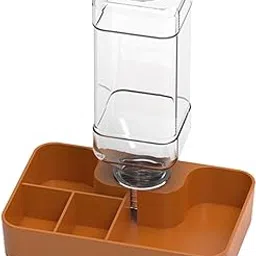 bnf® Reptile Feeder Terrarium Accessory Water Bowl for Gecko Snake Bearded Dragon Khaki Small-picture-20