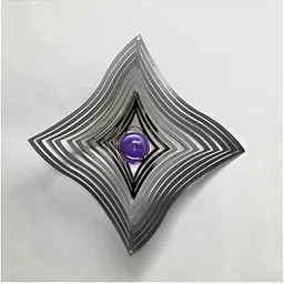 NIYANTA Wind Spinner with Gazing Glass Ball| Multi Color Wind Chime| 3D Kinetic Wind Spinner for Garden| Garden Art Wind Sculpture Spinners| Outdoor Garden Decoration Crafts Ornaments-picture-22