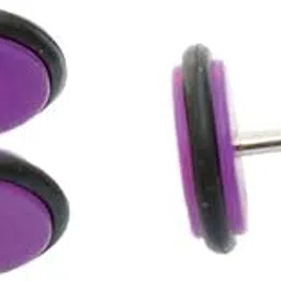 zivom Biker Purple Silicon Pair Pierced Stud Earring Men Gift-picture-24