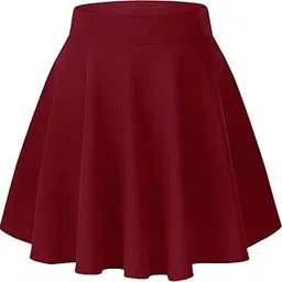 trendmalls Girl's/Women's Classic Stretchy All Time Trendy Skater Knee Length Skirts with Attached Inner Shorts-picture-22
