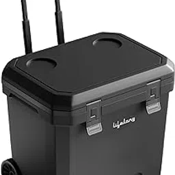 Lifelong 36L Insulated Chiller Ice Box with Wheels | Standard Size Cooler for Travel, Parties, Bar, Medical Use | Keeps Ice Cubes & Drinks Cold for 72-80 Hours | Fully Insulated Lid & Body | BPA-Free-picture-58