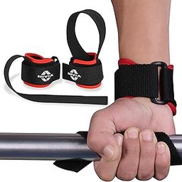 Nivia Weight Lifting Bar Strap with Wrist Supporter for Gym, Powerlifting, Strength Training for Men & Women, Bar Straps for Deadlifting, Neoprene Padded Bar Strap (Red/Black)-picture-41