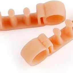 Digital Shoppy 1 Pair Toe Separators Bunion Elastic Corrector Straighteners Toe Spacers Bunion Relief to Bunion Hallux Valgus Foot Care Tools (Skin Color)-image-39
