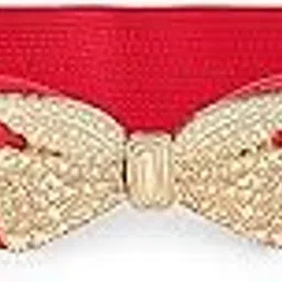 redhorns Elastic Fabric Waist Belt for Women Dresses Bowknot Design Stretchy Slim Ladies Belt for Saree Girls Jeans - Free Size (LD78)-picture-22