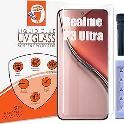 STP FEEL® UV Advanced Tempered Glass Screen Protector Guard Compatible For Realme P3 Ultra 5G (6.83 Inch, Pack of 1) Full Adhesive UV Curved Case Friendly HD Clarity with easy installation kit-image-42