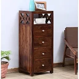 Wooden Chest of Drawer of Bedroom 4 Drawers Storage Shelf Storage for Living Room & Home Sheesham Wood-image-84