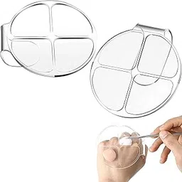 ELECDON 2 Pieces Hand Makeup Mixing Palette Makeup Hand-Held Palette Nail Art Manicure Palette Clear Makeup Palette for Mixing Foundation-picture-31