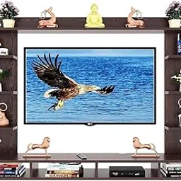 DAS Stark Wall Mount Engineered Wood TV Entertainment Unit/Tv Rack Set to Box Stand with Wall Shelves for Living Room Flowery Wenge Finish (Ideal for up to 43)-picture-15