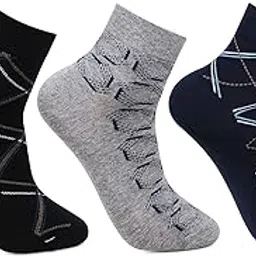 bonjour Men's Formal Ankle Length Business/ Office Socks-Pack Of 3-picture-52