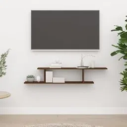 OXMIC Engineered Wood Tv Unit, Set Top Box Stand, Walnut, Standard (Brown)-image-6