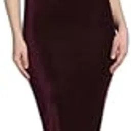 chicava One Shoulder Party Dress for Women Bodycon | Shiny Velvet Back Slit Stylish Outfit-picture-21