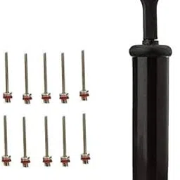 DESCTIDY Sports Football, Volleyball, Basketball, Rugby, Balloon Air Pump with 10 Nozzle Pin (Multicolour)-picture-15