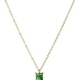 palmonas Emerald Aventurine Necklace for Women - Waterproof & Anti Tarnish Jewellery | Gold Plated Necklace Chain, Gift For Women & Girls-picture-16