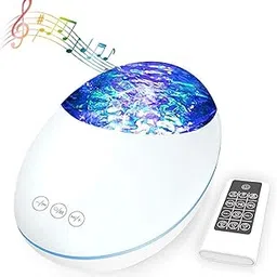 Arcanine Galaxy Projector, Led Star Night Light Ocean Wave Projector with Bluetooth Music Speaker, Remote Control & 8 Starlight Light Projector Modes for Kids Adults Bedroom Game Room Decor (White)-image-80