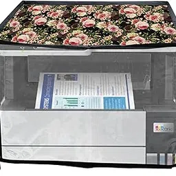 JMT Printer Cover Suitable For Epson Eco Tank L6490 Printer (Black Rose Print)-picture-30