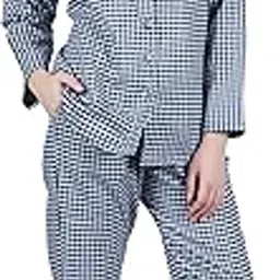 house of md Women's Woollen Three Quarter Sleeve Night Suit with Lapel Collar-picture-20