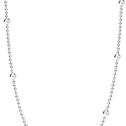 lecalla 925 Sterling Silver BIS Hallmarked Italian Ball Bead Station Chain Necklace for Women and Girls 16, 18, 20, 24 Inches-picture-30
