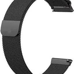 Brain Freezer Stainless Steel Metal Mesh Magnetic Closure Band Strap Wristband Bracelet Compatible With Versa (Black, Large Size)-picture-42