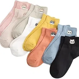 Bigstep Women's Cotton Ankle Length Low Cut Socks Multicolor Free Size - 6 Pair-picture-45