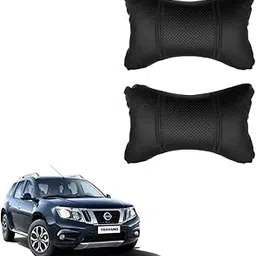 PulGos Black Universal Neck Rest Pillow Faux Leather Material in Football Design for All Cars_1075-picture-23