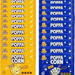 POPPACORN Microwave Popcorn 33gX10 Pouches Golden Buttery & 33gX10 Pouches Natural Salty 660gm, Pack of 20-picture-11