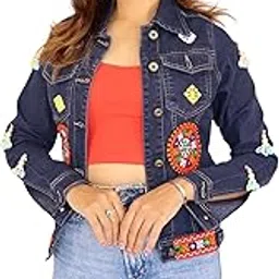 prijam Women's Embroiderd Ethnic Shrug or Jacket and Special Embroidered Denim Koti/Jacket/Waist Coat for Women D2-picture-54