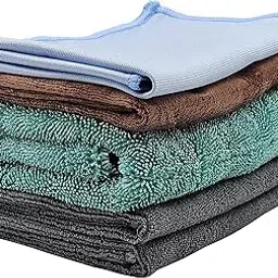 ELDE Microfiber Car Cleaning Cloth – Combo Pack of 5 Microfiber Cloth for Car Cleaning and Car Detailing, High Absorbent Cleaning Cloths, Microfiber Cleaning Cloth for Car Bike Home Cleaning (Combo2)-picture-55