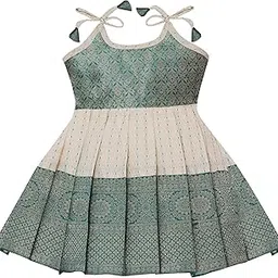 Lehnvel New south Indian traditional pattu pavadai Jecquard for girls-image-6