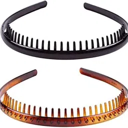 autowrap 2PCS Tooth Headband for Women Men Girls, Zig Zag Plastic Hair Bands, Comfort Wavy Toothed Hairband-picture-49