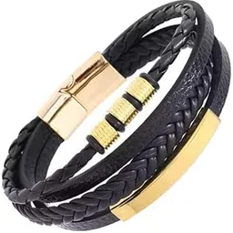 Personalized Mens Custom ID Beads Engraving Names Stainless Steel, Leather Bracelet for Men Sbr101-image-13