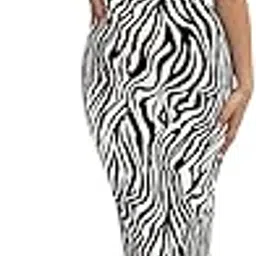 Dress for Women | Cotton Lycra Dress for Women | One Piece Dress Set | Bodycon Dress for Women | Dresses for Women | Black & White Dress | Printed Dress | Dress (TKCBL-CL-306-BW-DR $Parent)-image-1