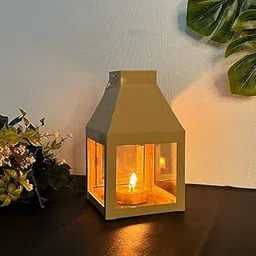 Rely+ Metal Candle Holder Lantern Decor Hanging Tealight Holder for Home Decoration Antique Collection Candle Lanterns Christmas Decorations 5.5 Inch-picture-33