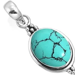 925 Sterling Silver Handmade Pendant for Women 10x14 Oval Gemstone Costume Silver Jewelry for Gift (99553_P)-image-25