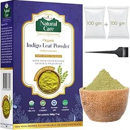 Kokila Indigo Powder 100% Naturals & Organic Hair Coloring, Protects hair from Damage, Dark Brown Color - 1 Box (2 Pouches - 100Gm each) 200Gm-picture-57