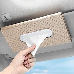 Car Tissue Holder – Sun Visor & Back Seat Napkin Organizer for Car Interior | Space-Saving, Easy Access Tissue Box for Vehicles (Beige)-picture-17
