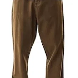 Men Casual Trousers | Baggy Fit Relaxed Wide-Leg Design | 100% Cotton Woven Fabric with Turned-Up Hem | Durable & Comfortable for All-Season Wear-image-37