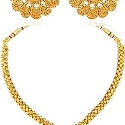 arch fashion Brass Gold-plated Gold Jewellery Set (Pack of 2) ERG1921,MA106-picture-47