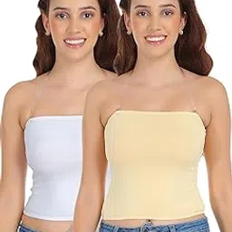 selfcare Womens Pack of 2 Non Padded Solid Cotton Lycra Tube Camisole-picture-27