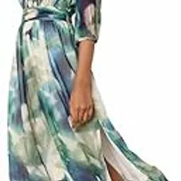 Women's Polyester A-Line Below The Knee Dress-image-84