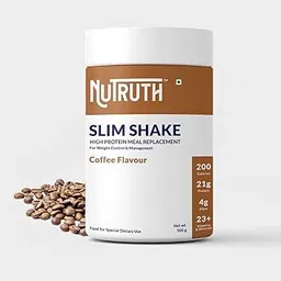 NUTRUTH- High Protein Meal Replacement Coffee Flavoured Shakes | 21 Gm Protein/Serving | Weight Control & Management Protein Shake for Men and Women (500 gm)-image-23